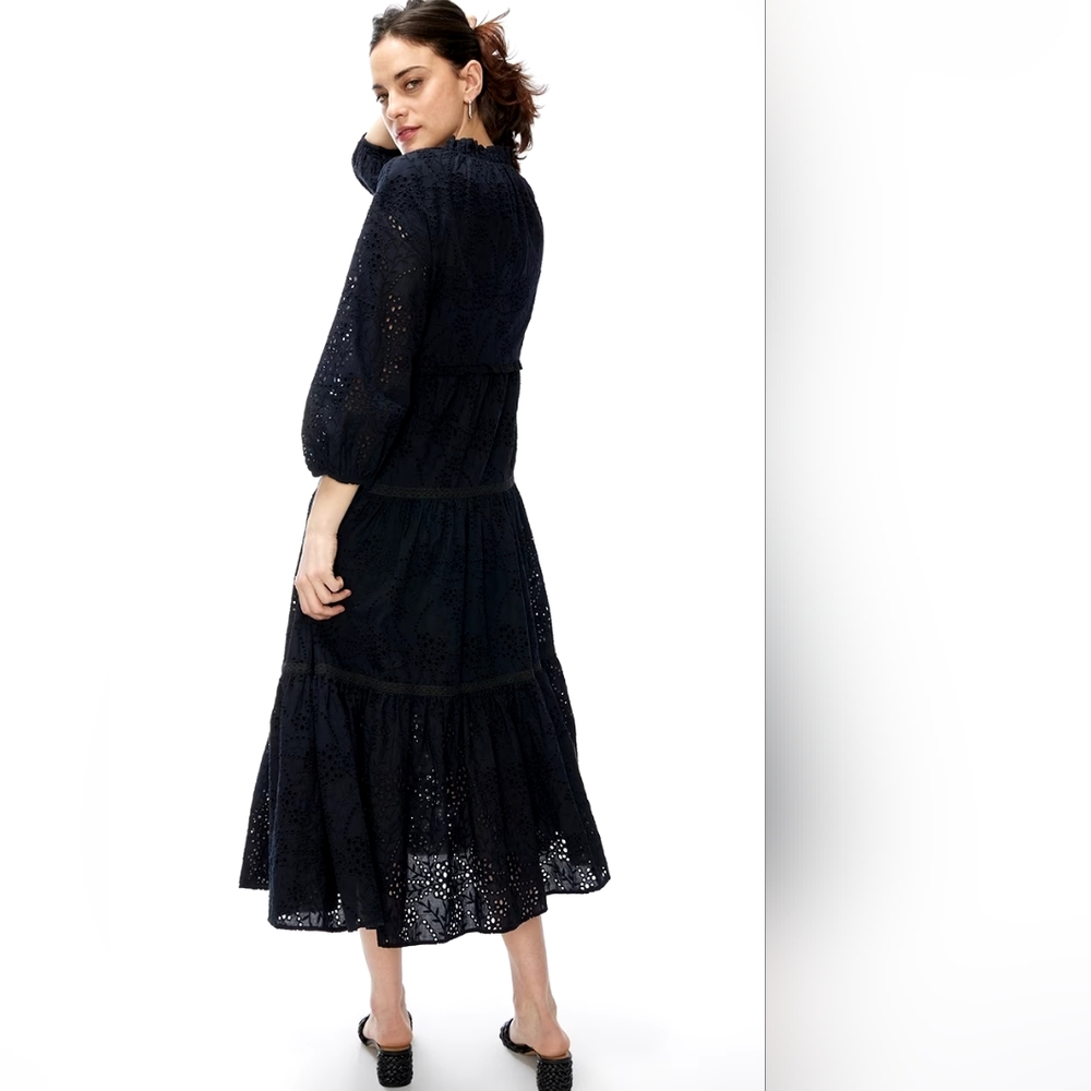 NWOT Chico's Black Tiered Lace Dress